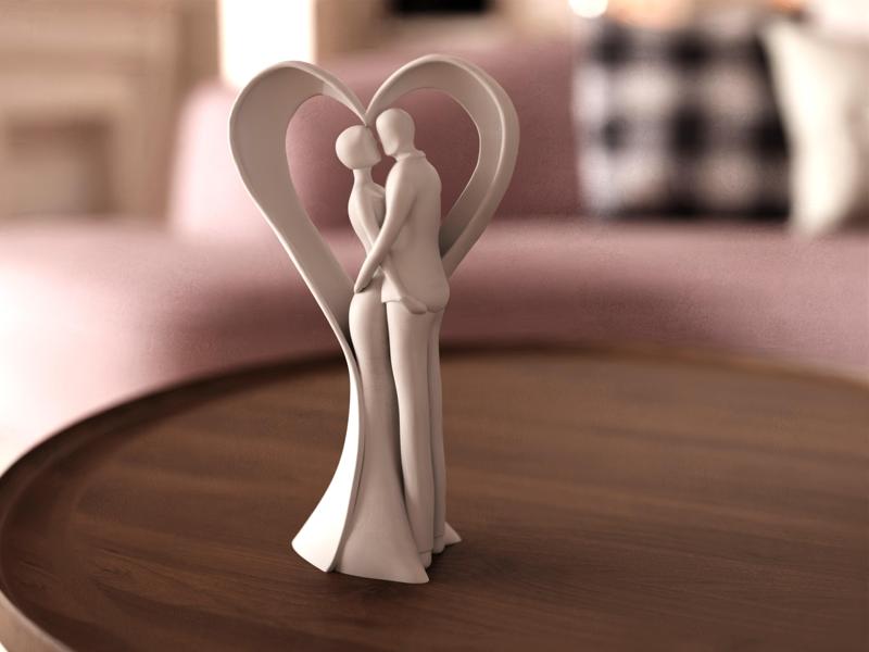 Eternal Embrace: The Heart's Silhouette