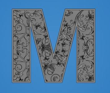 Decorated letter M