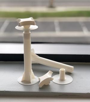 6" foamcore cylindrical screw-together standoff, with tightening tool.