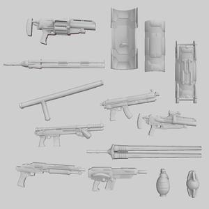 Final Fantasy VII - Remake Intergrade - SecuritySoldier Weapons Pack