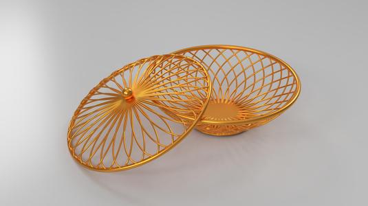 Fruit basket with lid