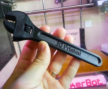 Fully assembled 3D printable wrench