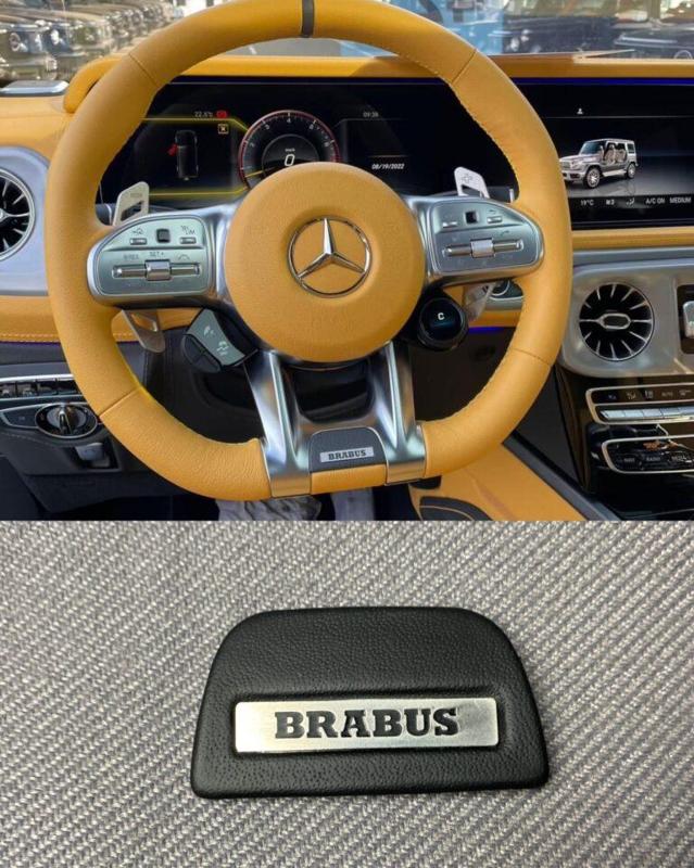 Brabus Emblem Badge Black for AMG Steering Wheels Mercedes G Class G63 W463A W464