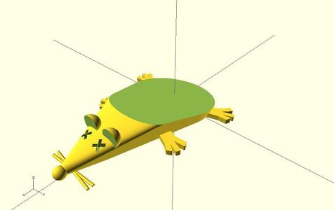 Parametric Squashed Mouse Door Stop Wedge 