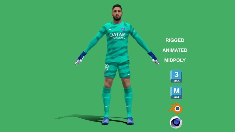 3D Rigged Gianluigi Donnarumma PSG 2024
