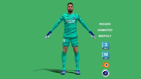3D Rigged Gianluigi Donnarumma PSG 2024