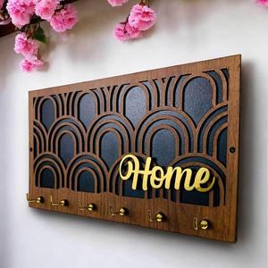 Personalized Rectangular Key Holder Laser Cut Files & SVG Files Template (V7)