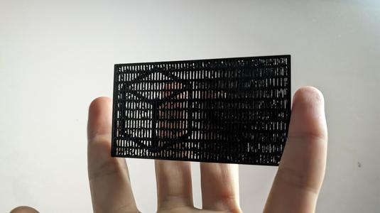 magic card: printer's card  - textflip opticall illusion stl decoration setup