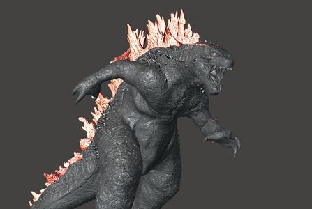 GODZILLA EVOLVED RUNNING x KONG 2024 keyed and cut ULTRA HIGH DETAILED STL FOR 3D printing KAIJU SHIMO