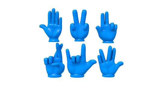 Hand Emoji / Hand Emoji stl / OK Hand Emoji / Victory Hand Sign /Sign of Emoji /Index Pointing Up Emoji