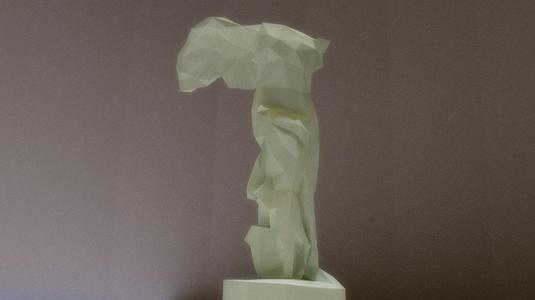 Winged Victory of Samothrace - low poly - simplified