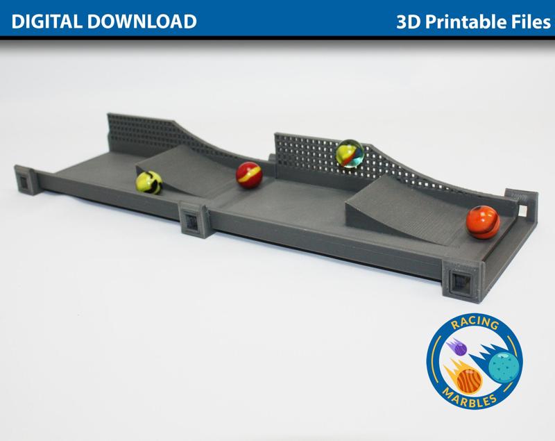 Stadium Marbles Jump Tracks for Marble Sports Racing System - A Modular Marble Racetrack Toy - STEM Toy