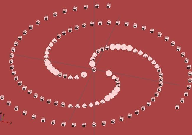 Spiral Layout for OpenSCAD