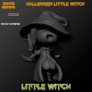 Halloween Little Witch - Print in place or Complete model - All in one