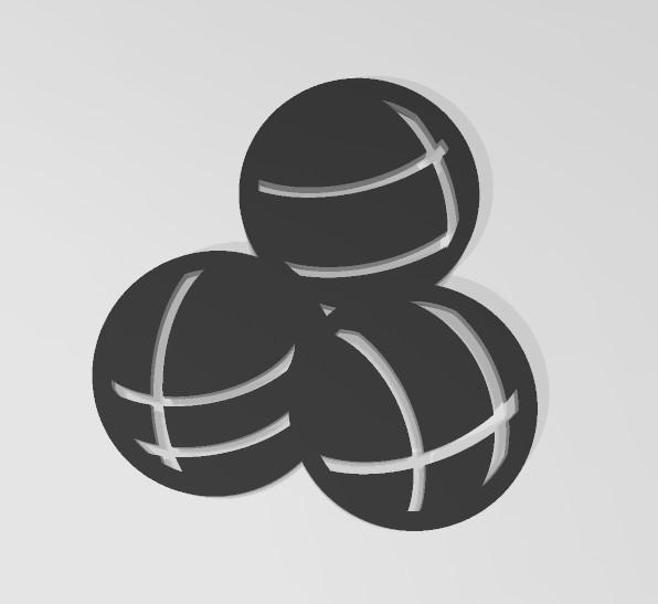 3 Petanque ball