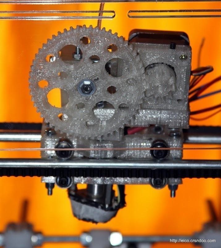 Xcarriage modification to attach Mendel extruder to BFB hot end