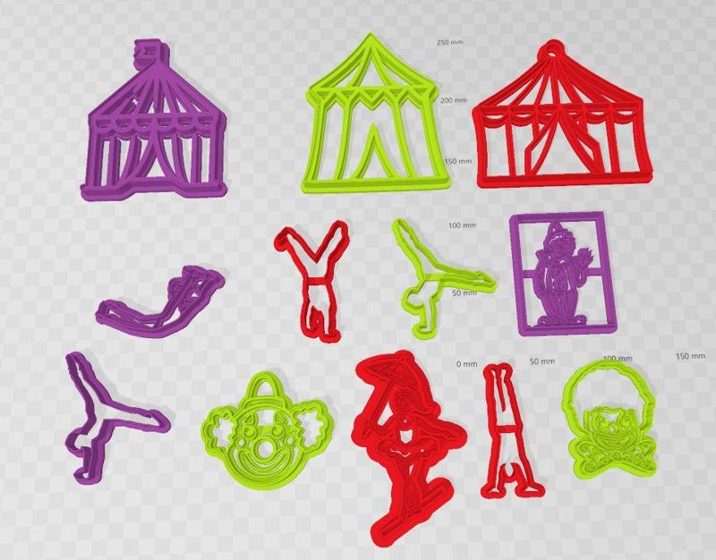 Cirque cookie cutters clowns