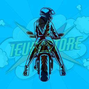 Woman Biker Wall Art Decor