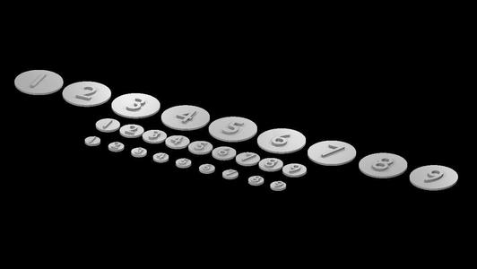 Numbered Size Markers when you don't have enough minis