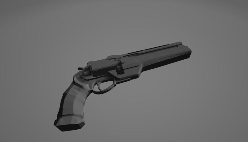 Ace of Spades Gun – 3D Printable Detailed Firearm Model