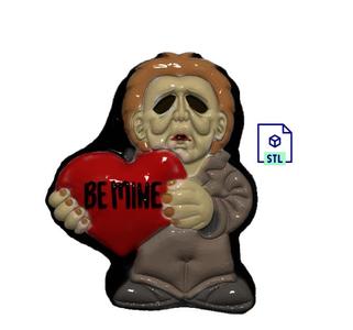 Valloween Mike Be Mine STL FILE FOR 3D PRINTING - LASER CNC ROUTER - 3D PRINTABLE MODEL STL MODEL STL DOWNLOAD BATH BOMB/SOAP