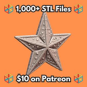 Holiday Festive Star Ornament with Snowy Texture for Christmas Decor MineeForm FDM 3D Print STL File