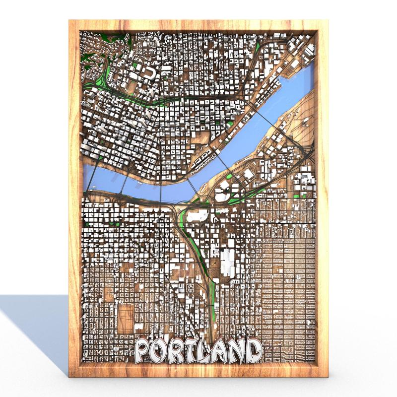 Portland City Oregon USA Home Decor Wall Art