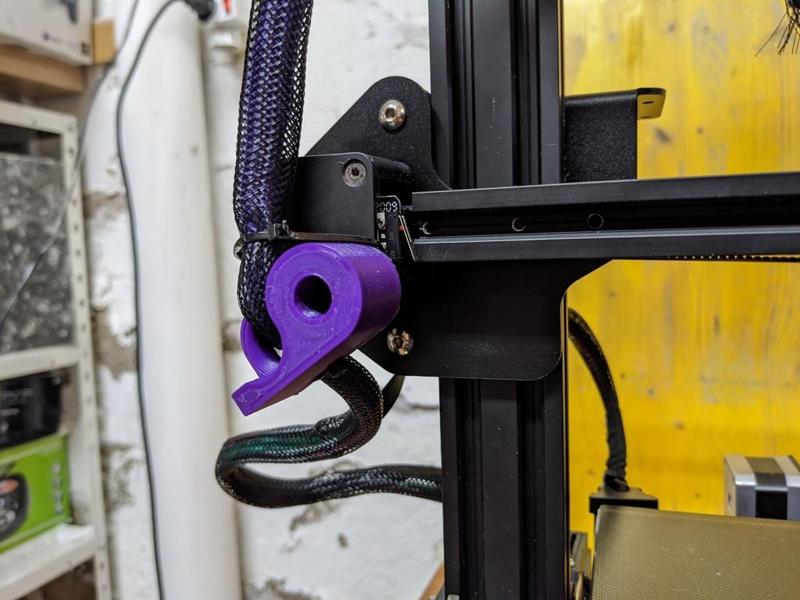 Cable holder for Ender 3 Pro (mounts at X limit switch)