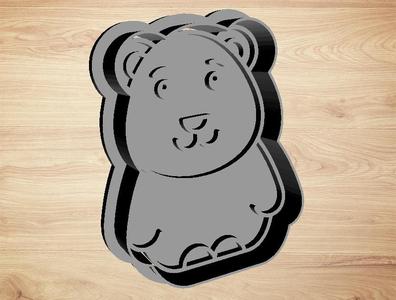 cookie cutter bear - cutter and stamp