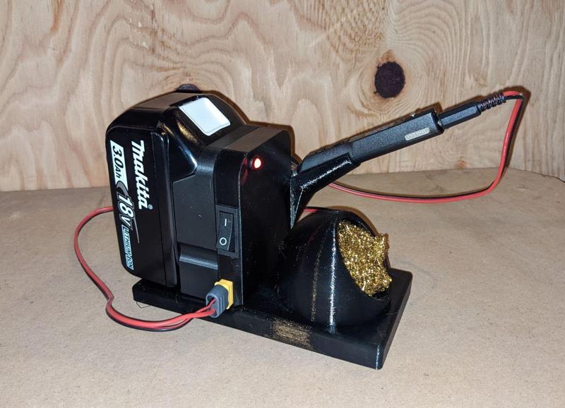Makita 18v TS100 Soldering Iron Stand with Tip Cleaner pot