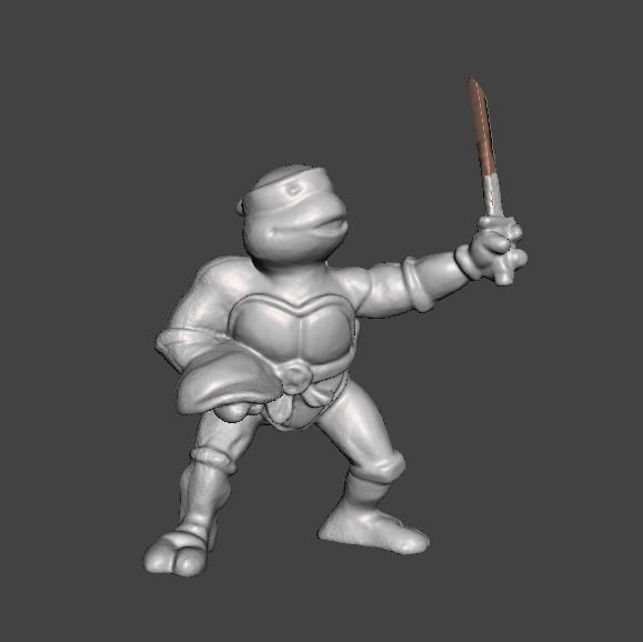 LEONARDO TMNT 80S NINJA TURTLES VINTAGE .OBJ .STL