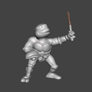 LEONARDO TMNT 80S NINJA TURTLES VINTAGE .OBJ .STL