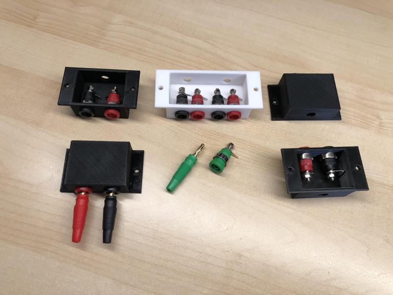 Banana plug socket wall mount case