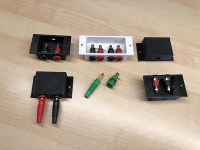 Banana plug socket wall mount case