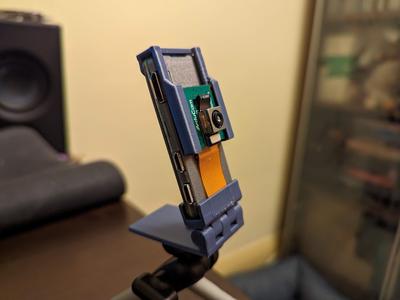 Hinged Stand and Camera Mount for the Raspberry Zero 1 and 2 Slim Case