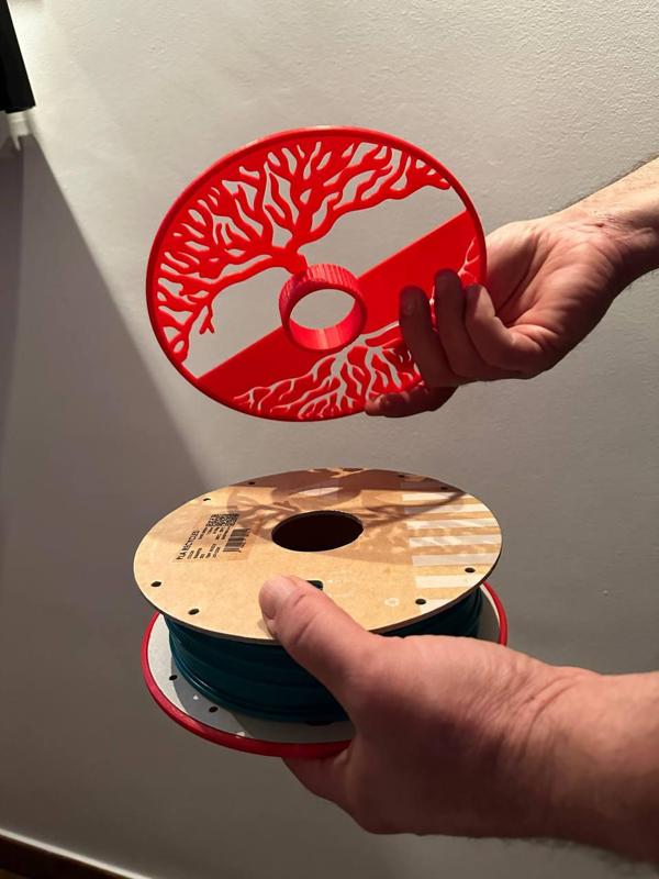 SmartMaterials Cardboard Spool holder adapter AMS(HYDRA) Bambulab / Adaptador AMS(HYDRA) para bobinas de cartón de SmartMaterials