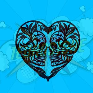 Heart Skull Wall Art Decor