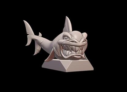 Angry Shark I307 Gift Bust Figure Unique & Detailed 3D Print Model
