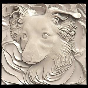 3D Model STL File for CNC Router/Laser & 3D Printer A Dog with Perfect Tracking Skills Thanks to an Internal Radar