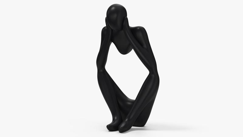 Nordic Art Abstract Thinker Statue Modern European Style