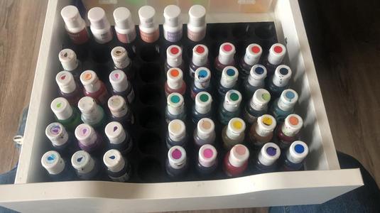 Parametric drawer organiser for cylindrical things