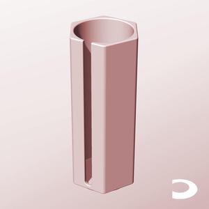 CH68-200-S Slotted Modular Stacking Storage Boxes | Printable Objects - Infinite Containers | stl file for 3d printing