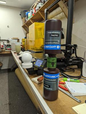 Resin Bottle to Bottle Threaded Adaptor remixed to fit Anycubic Bottles