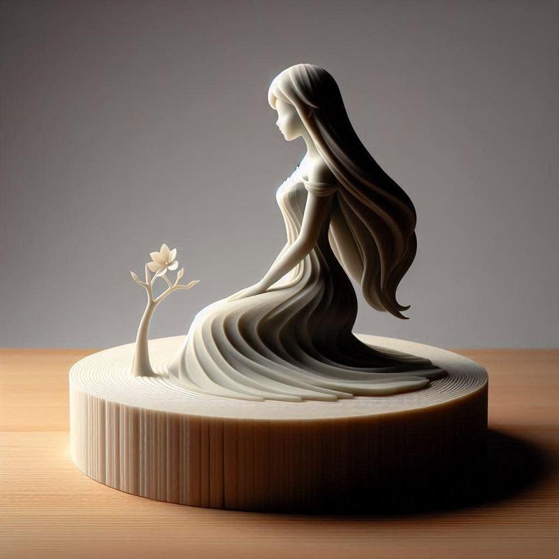 Seated Forest Lady – Minimalist Sculpture