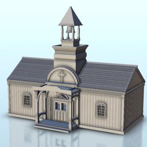 Wild West church with bell tower - Six Gun Sound Desperado Old Chronicles Gunfight Gutshot Blackwater Gulch Age of Sigmar WarhammerWild West church with bell tower