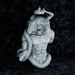 Demon Prince Asmodeus, Bust presupported
