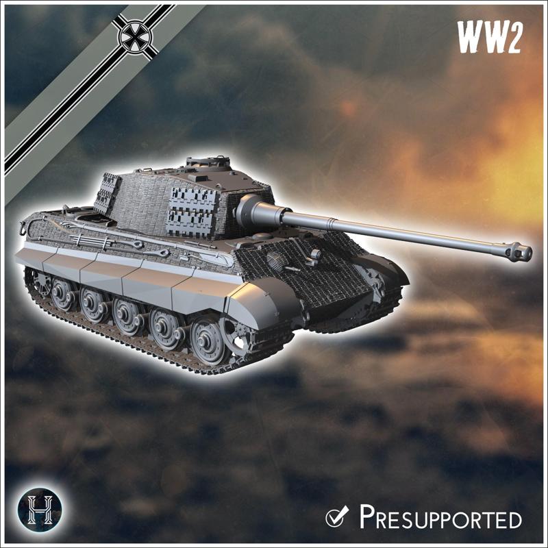 Panzer VI Tiger II (Henschel) - Königstiger King Tiger Germany Eastern Western Front Normandy Stalingrad Berlin Bulge WWII