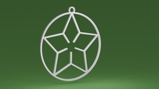 Star in a bauble (Christmas tree ornament)