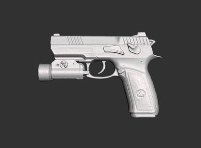 Jericho 2 M 3.8 Streamlight TLR 1 HL Real Size Scan 3D Gun Mold