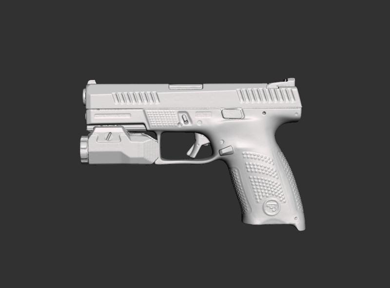 Cz P10 C Inforce Wild Real Size Scan 3d Gun Mold